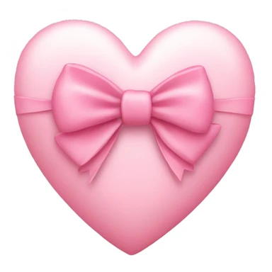 a light pink heart with a bow sticker