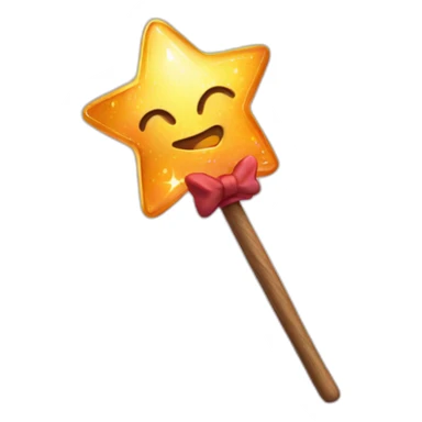 a magical button with the text "magic button" with a wand sticker