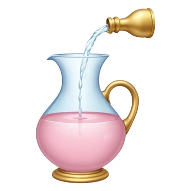 Light pink and gold vase pouring water sticker