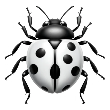 black and white ladybug sticker