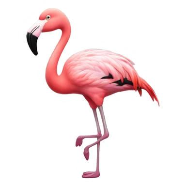 A flamingo with dancing shoes sticker
