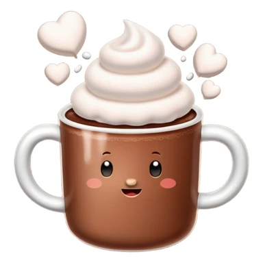 cup of hot cocoa with some marshmallow sticker