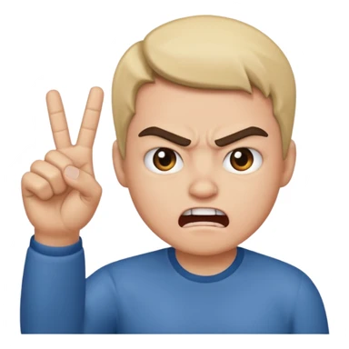 Flipping someone off sticker