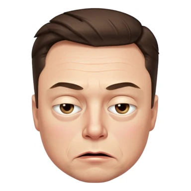 elon musk grumpy clearly offended by something with some small tears under his eyes sticker