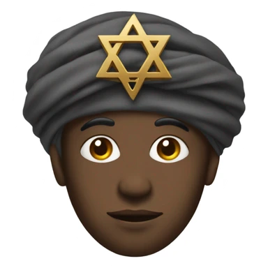 Black person who is Jewish with a turban half droid half human sticker