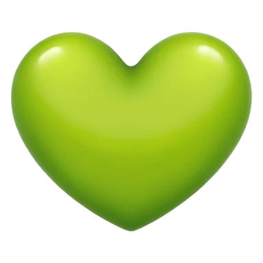 Lime colored heart sticker