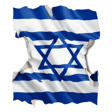 Israel flag ripped sticker
