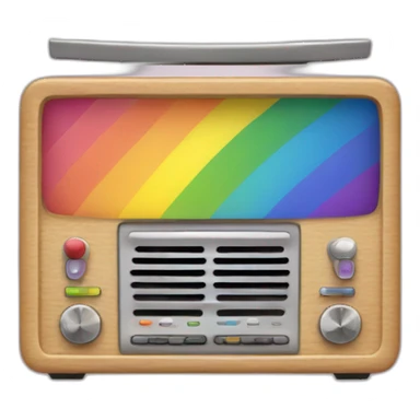 Radio lgtb colores arcoíris sticker