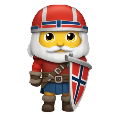 Viking Norwegian flag sticker
