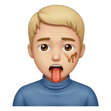 Person choking themselves sticker