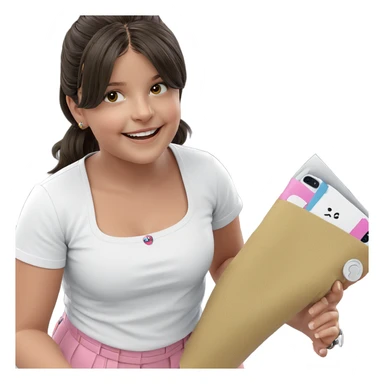 smiling girl in stylish outfit sticker