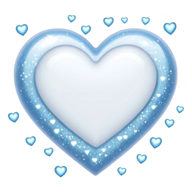 white heart with sparkles sticker