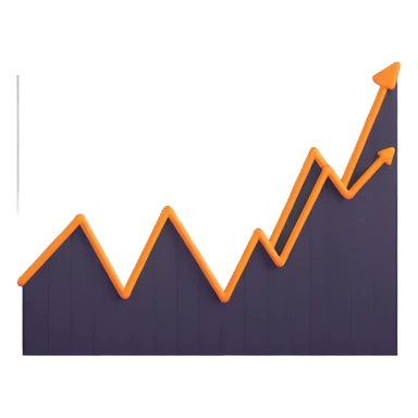 line graph showing growth sticker