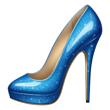 Blue glitter heels sticker