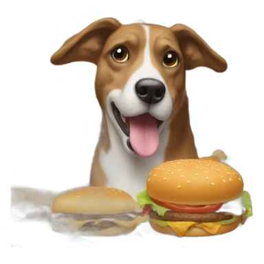dog-eating-burger sticker