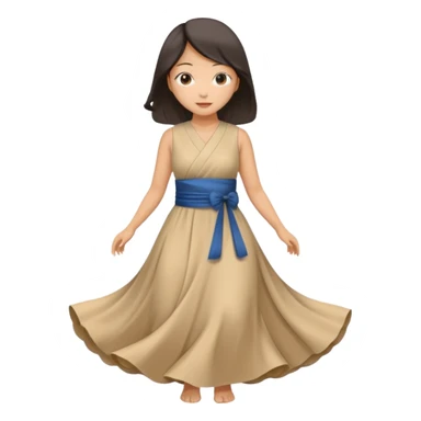 Asian women from japan wearing a dress sticker