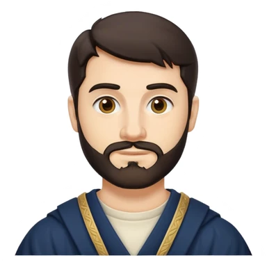 Notre dame alumnus short beard dark hair  sticker