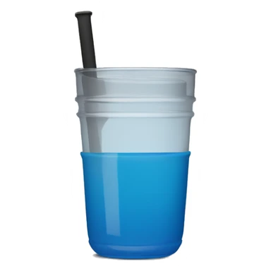 Plain Blue Stanley tumbler with a handle and no face against a plain transparent background and nothing else  sticker