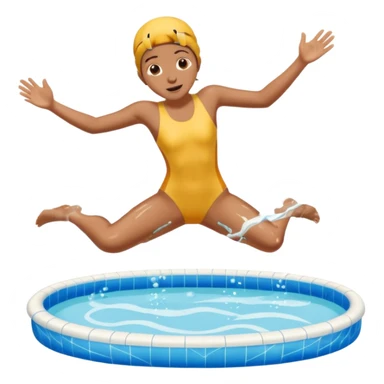 jumpimg into swimming pool splash sticker