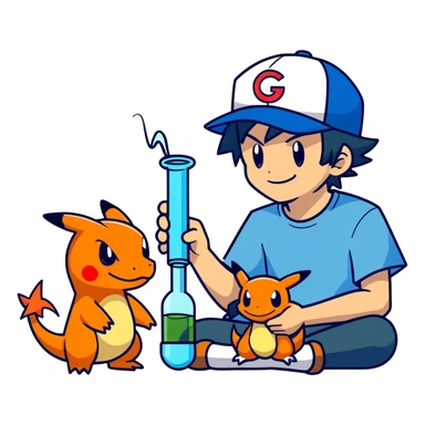 21 yo Handsome Ash Ketchum using a bong with charizard sticker