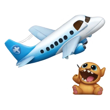 Stich y un avion sticker