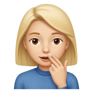 Silent face, shushing sticker