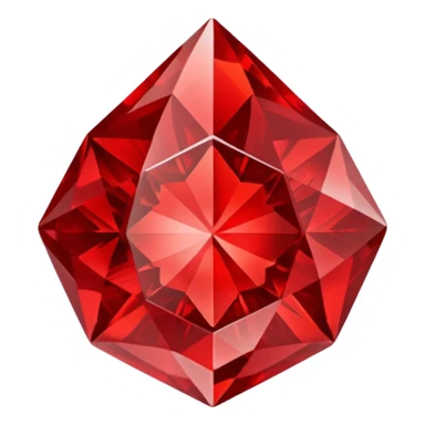 Carved Red Diamond Crystal "RED" sticker