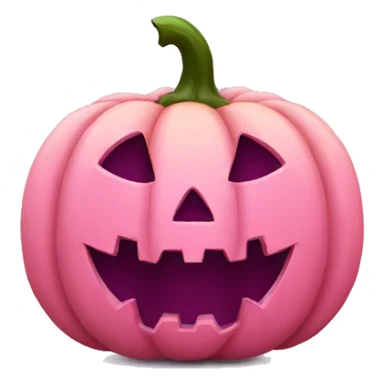 Pink Halloween pumpkin  sticker