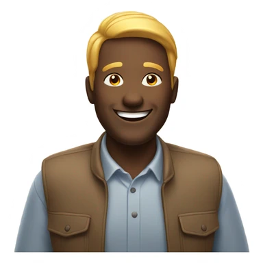 smiling man outdoors in sunlight sticker