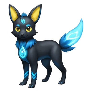 Manectric-Electrike-Auroras-Umbreon-Draco-Fakémon-hybrid-creature (full body), 4 legs sticker