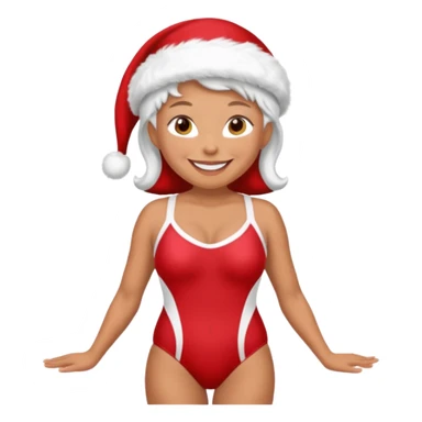 Beach Mrs Claus sticker