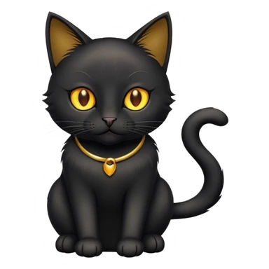 Black cat with golden eyes sticker