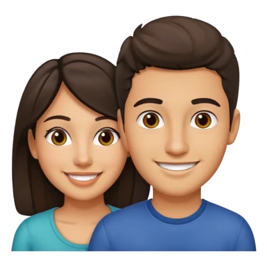 Young latina with an gringo together sticker