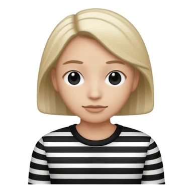 thief with black and white stripe clothes sticker