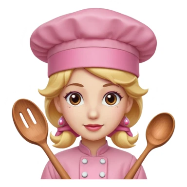 Pink chef hat princess peach sticker