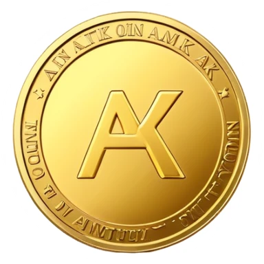 afk text in the gold coin 3d sticker
