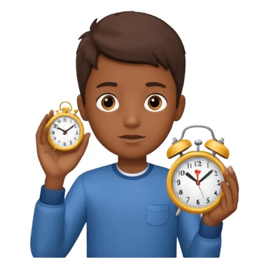 A boy clock in it  sticker