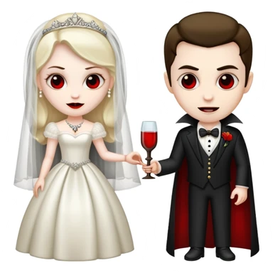 two vampires getting married sticker