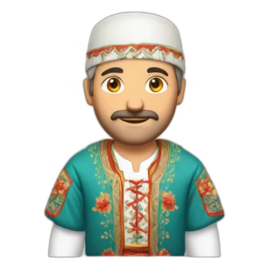 Man in traditional bulgarian clothing sticker