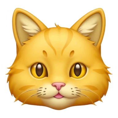 yellow cat emoji head with stars in its eyes  sticker