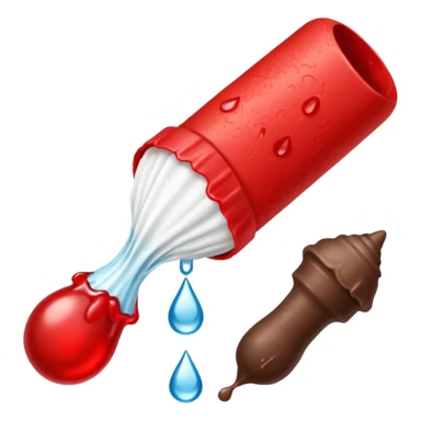 tampon + blood droplet + piece of poop sticker