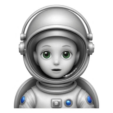 alien Three-eyed white Astronaut sticker
