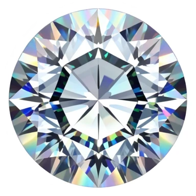 Make it 3D emoji style: add a silver jewelry setting to the round cut white diamond with holographic shine and sparkles sticker