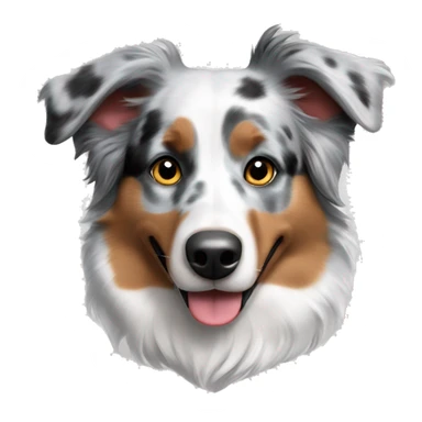 Australian shepherd blue merle, black ears  sticker