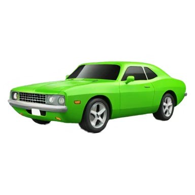 cool car green 3d sticker