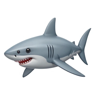 Shark with star eyes sticker