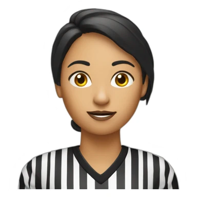 female basketball referee with whistle in hand without cap sticker