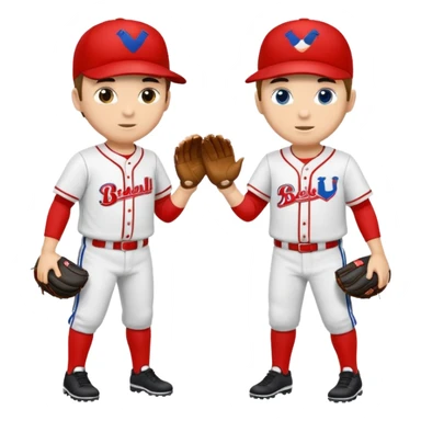 quiero dos equipos enemigos de baseball  sticker