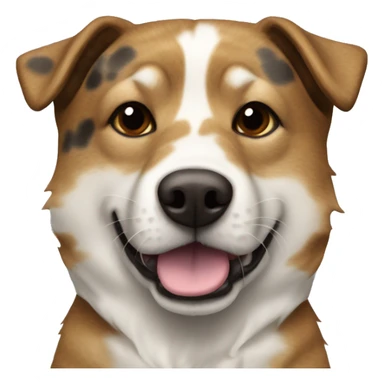 Brindle jindo dog with tortoise shell coloring, without any white fur sticker