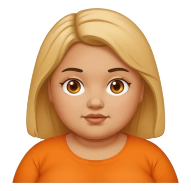 Fat girl with orange shirt sticker